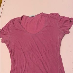 Medium James Perse Pink Scoop Neck Tee